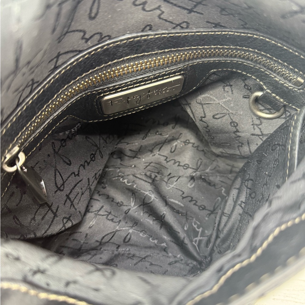 VTG Fossil Fifty Four Classic Black Pebbled Leather Crossbody Bag Durable 90s - Picture 15 of 16